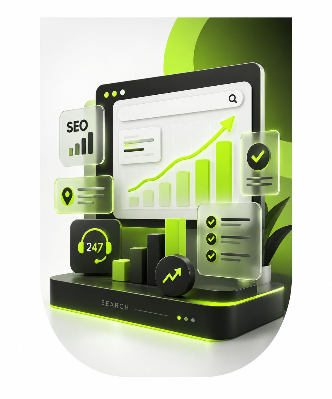 Florida SEO services search ranking dashboard